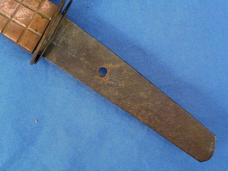 WWII Japanese Pilot or Tanker Wakizashi Short Sword in Leather Combat Cover — image 14