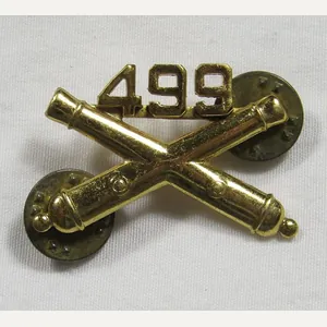 US WWII 499th Field Artillery Officer Collar Insignia