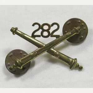 US WWII 282nd Field Artillery Officer Collar Insignia