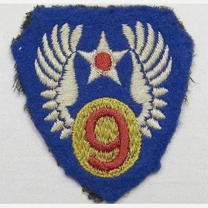 WWI USAAF British Made 9th Air Force Felt Patch