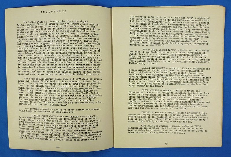 1947 Nuremberg U.S. Military Tribunal Case No. Ten Brochure: 'The Krupp Case' — image 3
