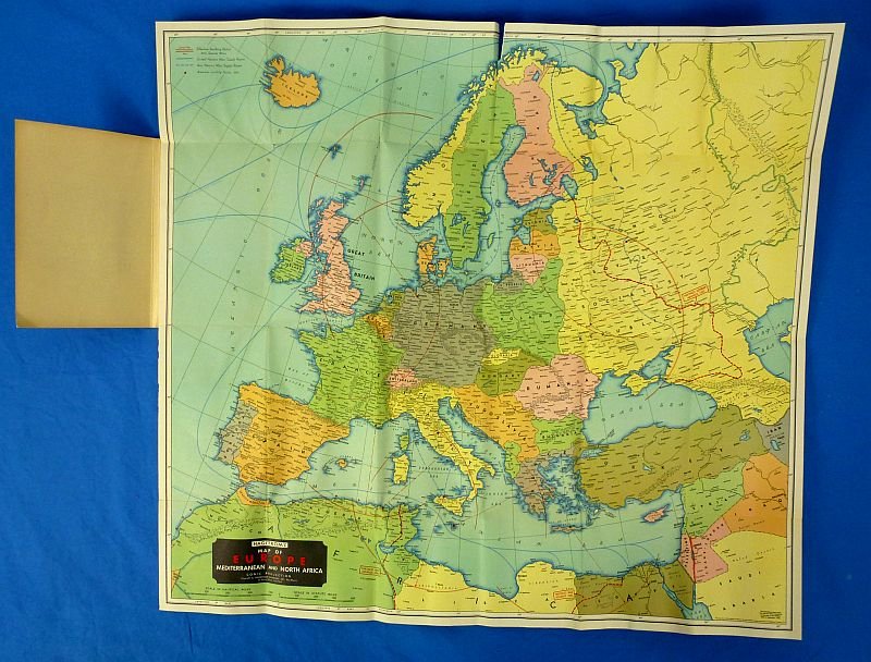 WWII European, Mediterranean and North Africa Map — image 2