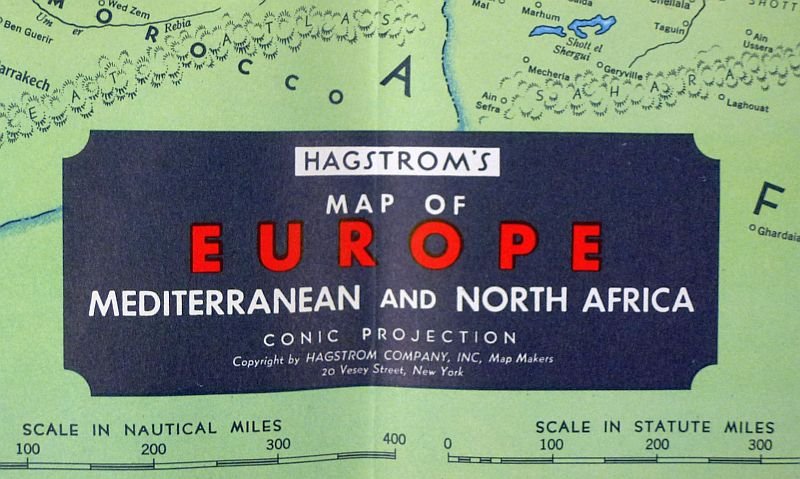 WWII European, Mediterranean and North Africa Map — image 3