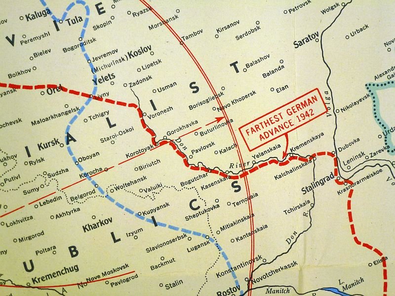 WWII European, Mediterranean and North Africa Map — image 4