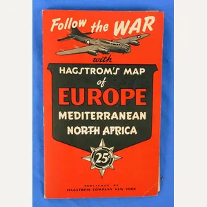 WWII European, Mediterranean and North Africa Map