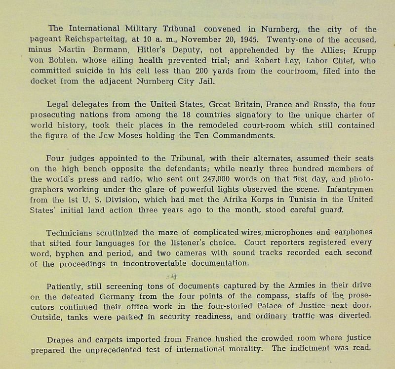 1945 Nuremberg War Crimes Trial Informational Brochure — image 2