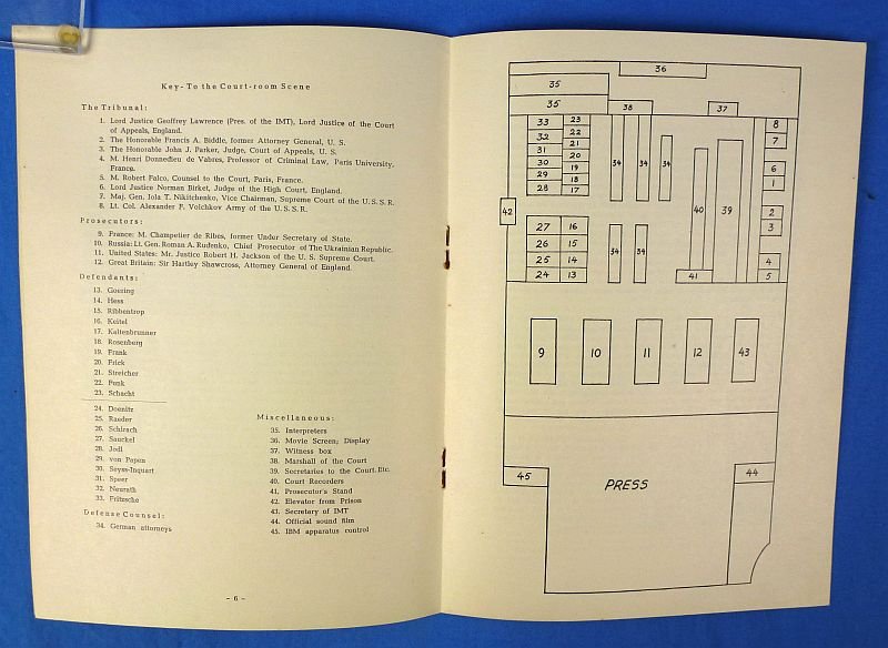 1945 Nuremberg War Crimes Trial Informational Brochure — image 6