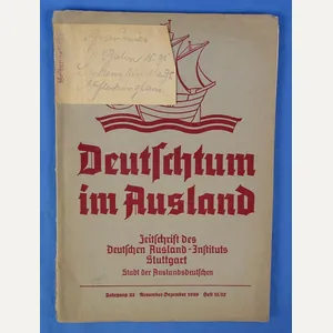 1939 Third Reich Racial Publication: 'Deutschtum im Ausland' ('Germanness Abroad')