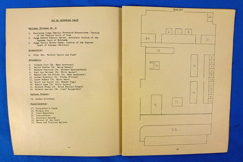 1947 Nuremberg U.S. Military Tribunal Case No. Seven Brochure: 'The Hostage Case' — image 4