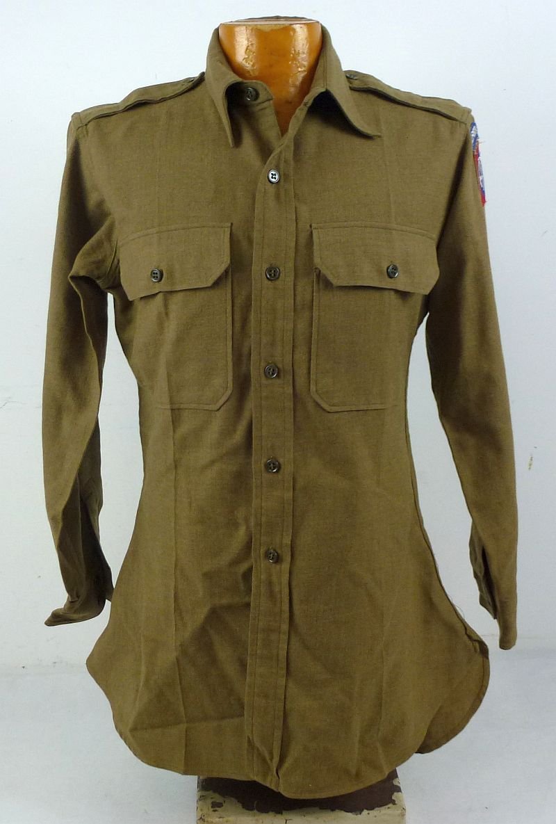 WWII U.S. Army 82nd Airborne Division EM/NCO Wool Shirt — image 2