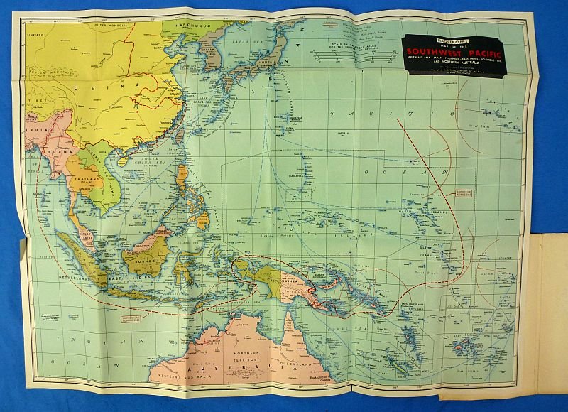WWII Southwest Pacific and Aleutians Map — image 2