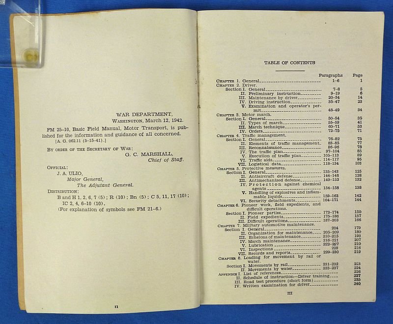 1942 Field Manual FM 25-10: Basic Field Manual: Motor Transport — image 2