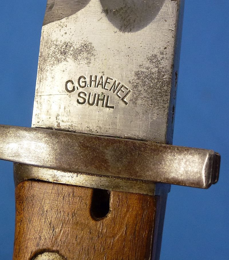 1912 Dated Imperial German Model 1894 / 1898 Sawback Blade Bayonet by C.G. Haenel with Frog and Knot — image 6