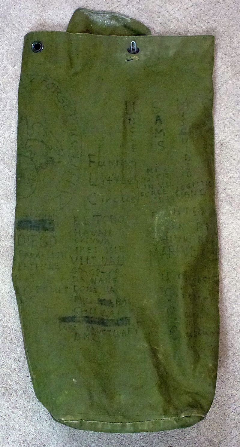 Named U.S. Marine Corps Vietnam War Service Diary Duffel Bag — image 5