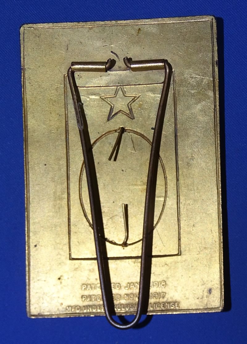 WWI Son In Service Enameled Picture Frame Pat Date Jan 1918 — image 2