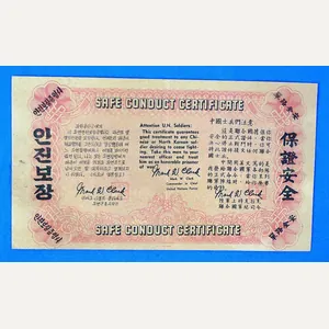 Korean War United Nations Forces Safe Conduct Pass Disguised as …