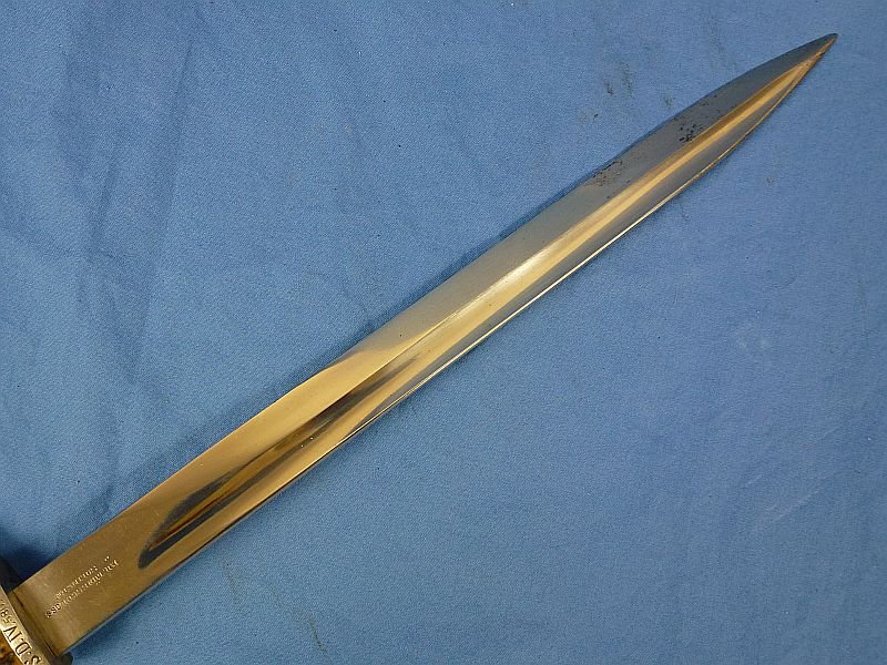 Third Reich Police Dress Bayonet by P.D. Luneschloss with Matching Numbers and Frog — image 5