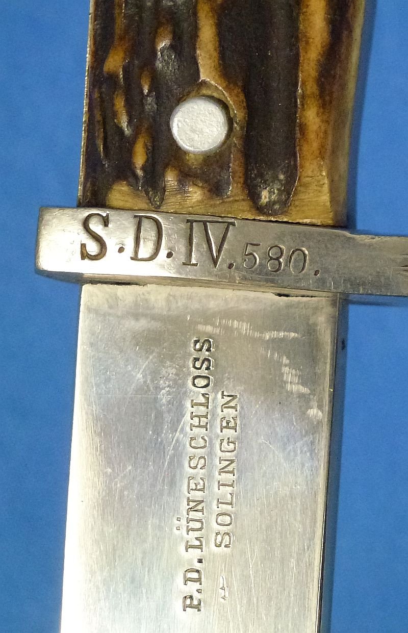 Third Reich Police Dress Bayonet by P.D. Luneschloss with Matching Numbers and Frog — image 7