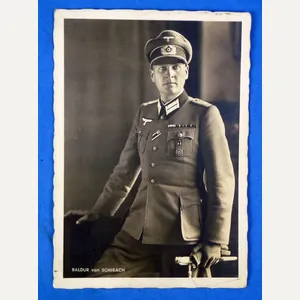 Propaganda Postcard of Vienna Gauleiter Baldur von Schirach in Army …