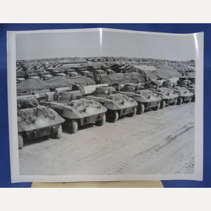 WWII Associated Press Photo Mech Units Await D-Day In England …