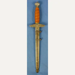 Miniature 2nd Model Luftwaffe Officer Dagger with Distributor Marked Blade