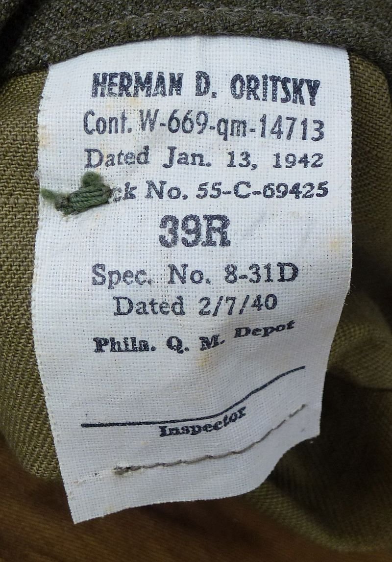 WWII U.S. Army 101st Airborne Division Infantry First Sergeant Tunic with Overseas Cap — image 11