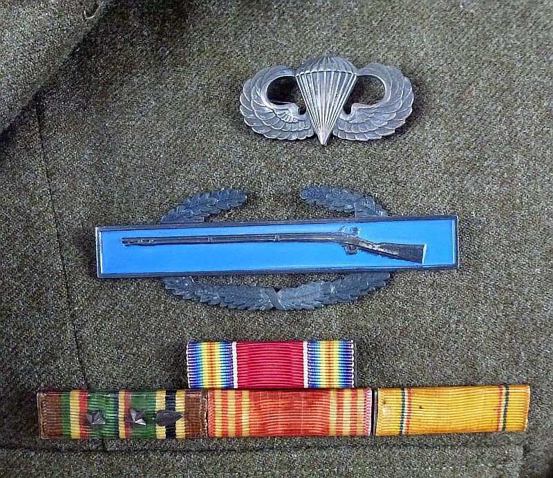 WWII U.S. Army 101st Airborne Division Infantry First Sergeant Tunic with Overseas Cap — image 9