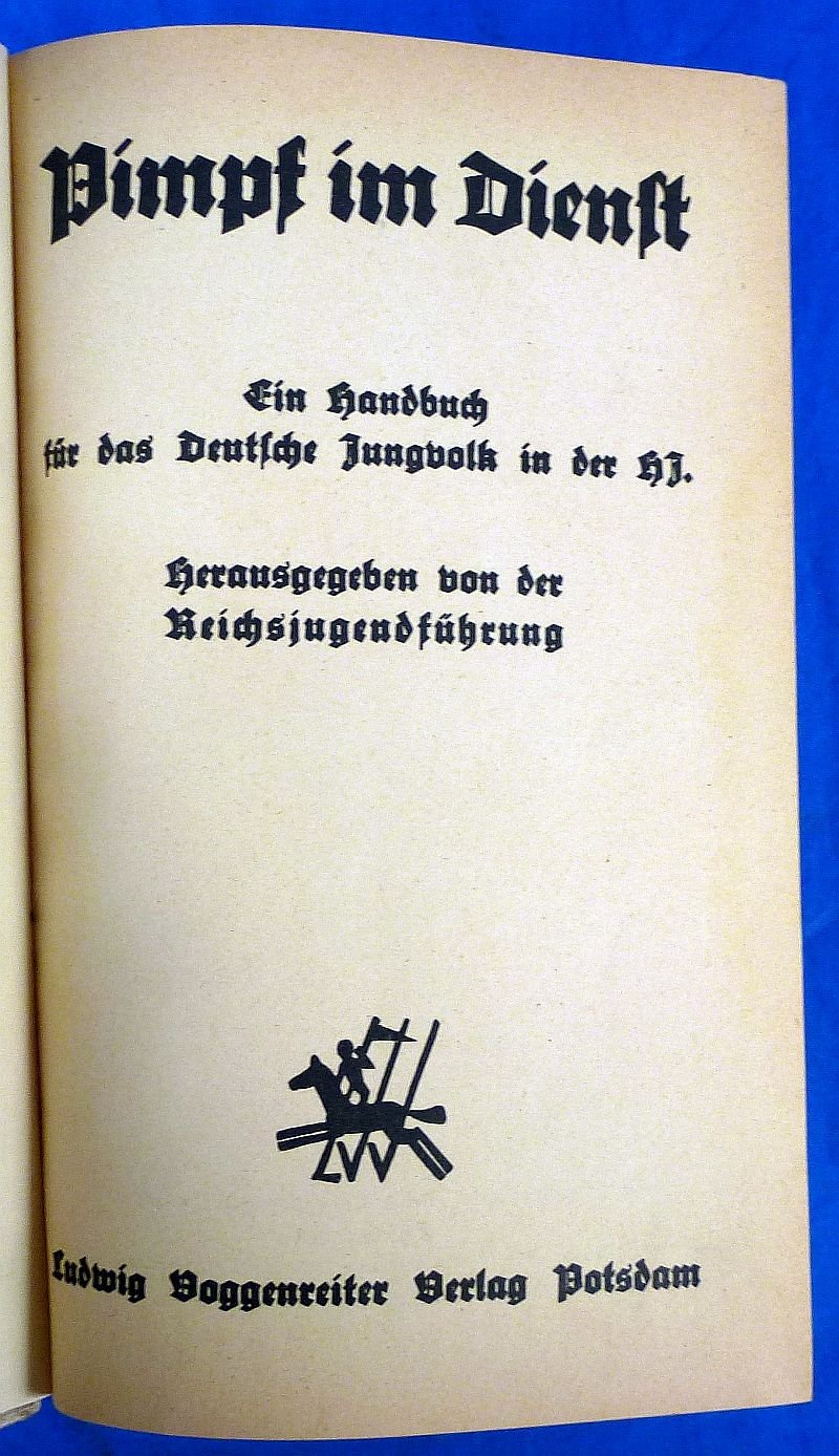 1934 Hitler Youth Handbook: 'Pimpf im Dienst' ('Youth on Duty') — image 2