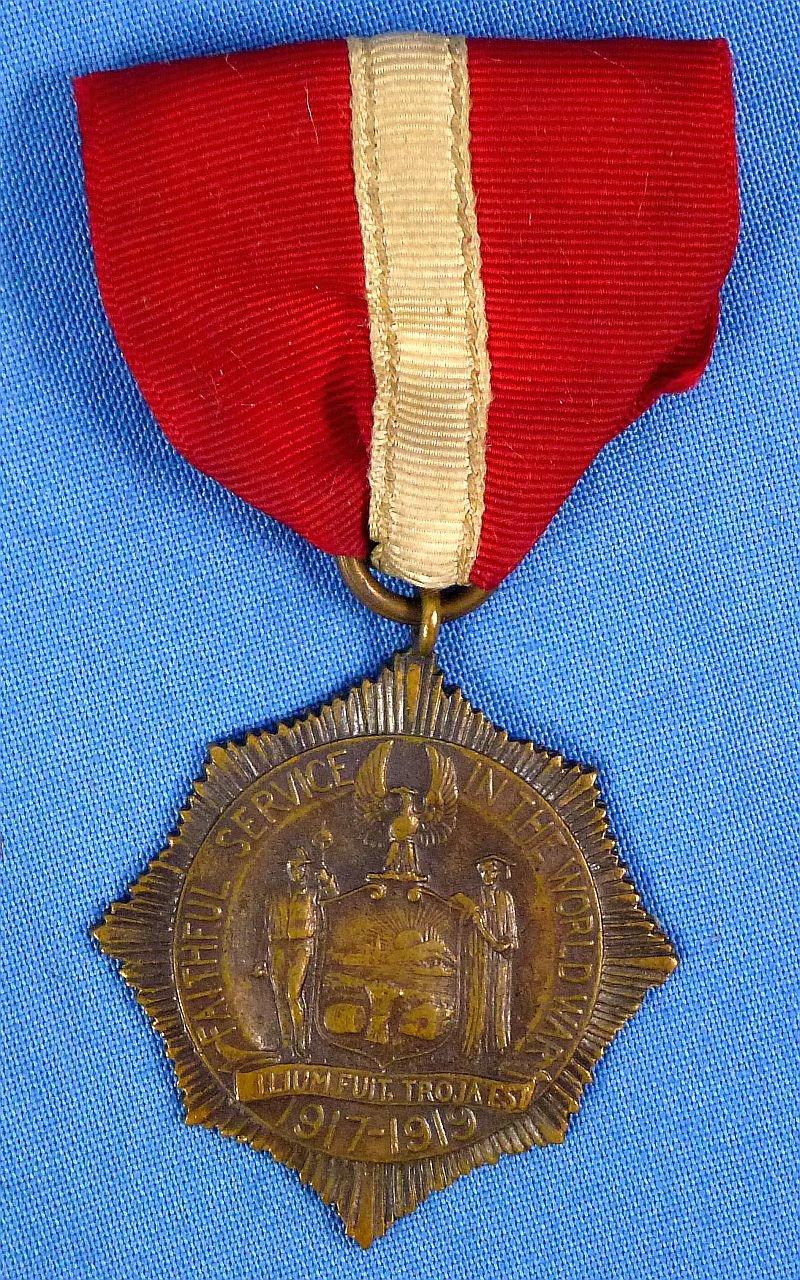 Boxed WWI Troy, New York Local Service Medal — image 2