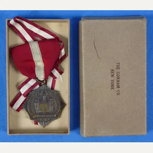 Boxed WWI Troy, New York Local Service Medal