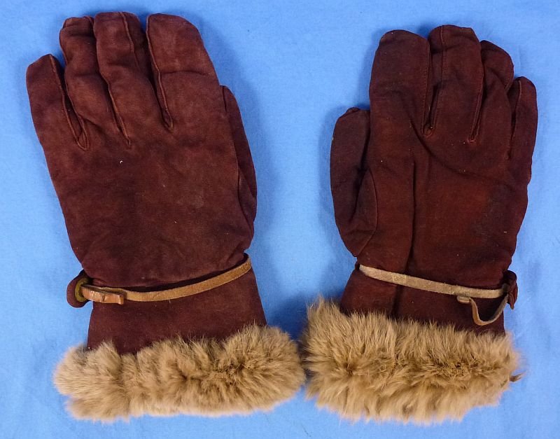 WWII Japanese Army Pilot Cold Weather Flight Gloves — image 2