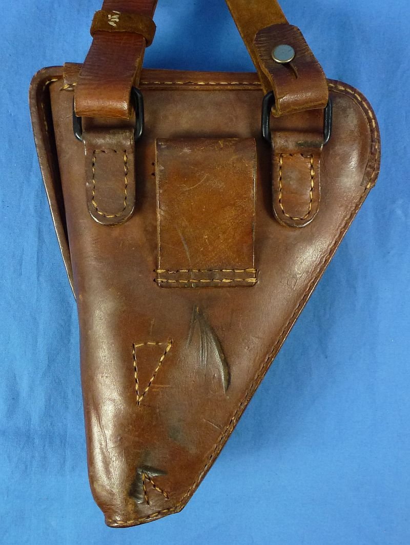 1941 Dated Japanese Officer's Nambu Pistol Holster & Cleaning Rod — image 7