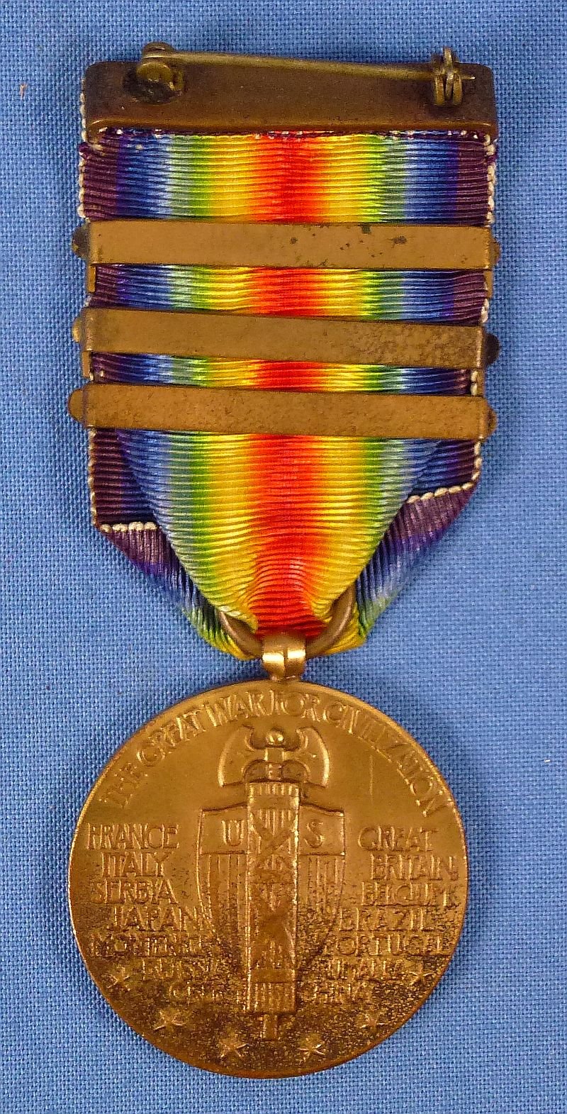 WWI Three Bar Victory Medal — image 2