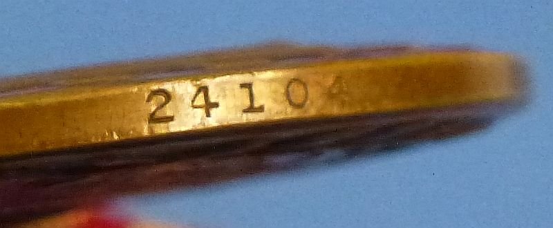 Early WWII Numbered U.S. Army Good Conduct Medal with Full Wrap Brooch — image 3