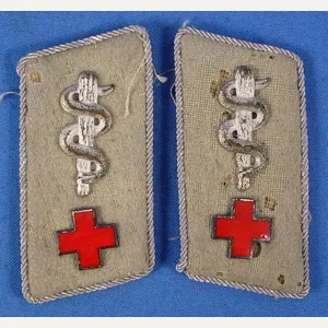 Pair German Red Cross Medical Personnel Collar Tabs