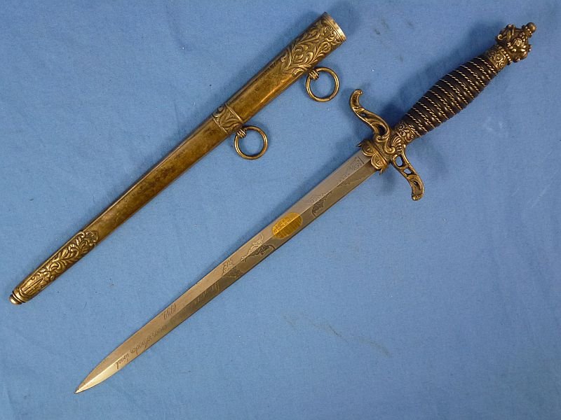 WWII Hungarian Medical Officer Presentation Dagger — image 2