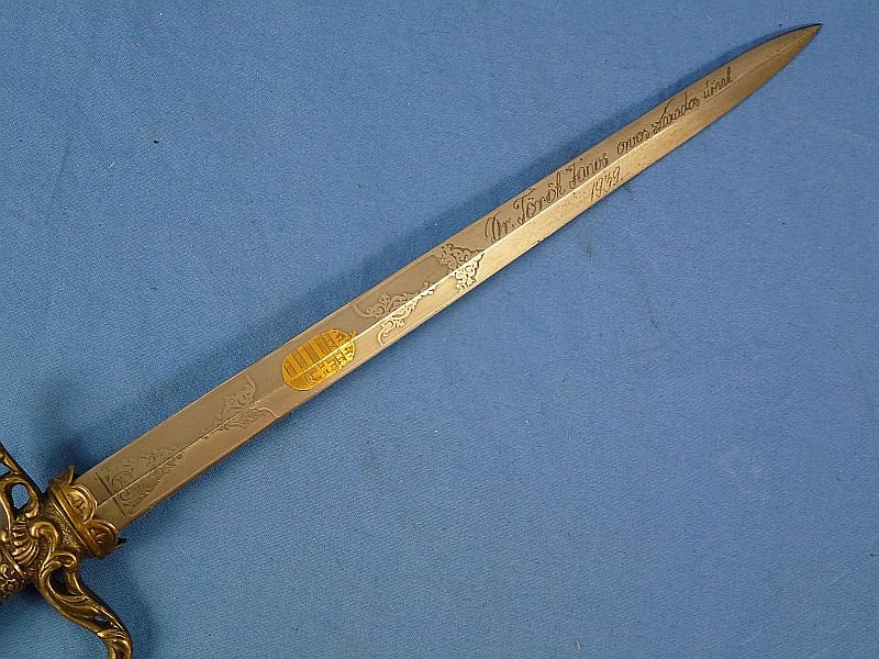 WWII Hungarian Medical Officer Presentation Dagger — image 4