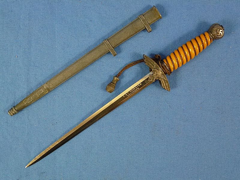 Miniature Luftwaffe Officer Dagger by E. & F. Horster with Portepee — image 2