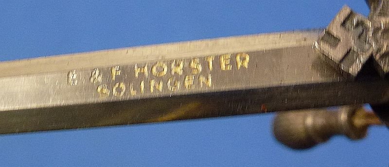 Miniature Luftwaffe Officer Dagger by E. & F. Horster with Portepee — image 4