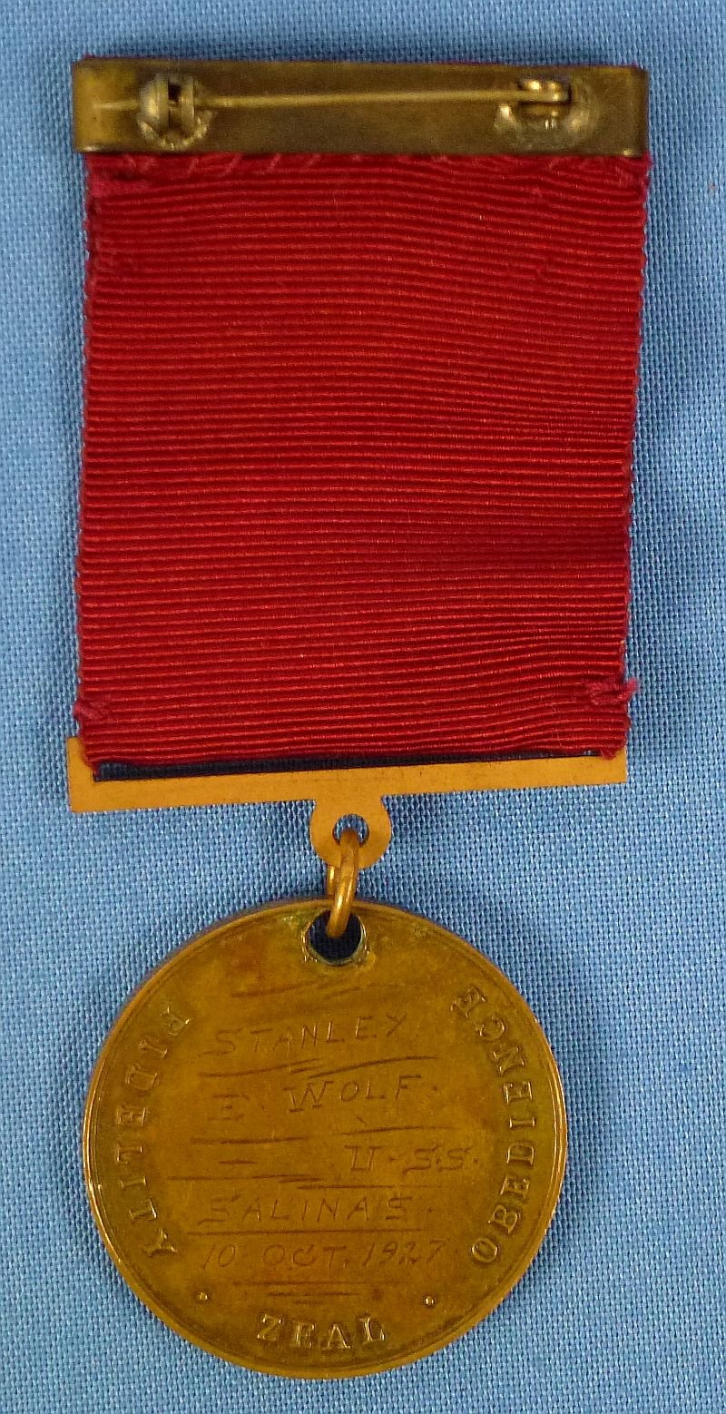 Named 1927 Dated U.S. Navy Good Conduct Medal: 'U.S.S. Salinas' — image 2