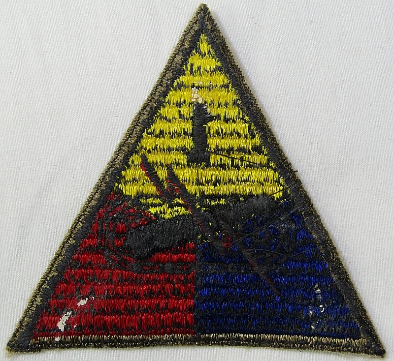 WWII 1st Armored Division Patch – Lined Weave — image 2