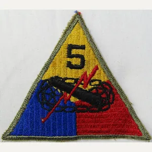 WWII 5th Armored Division Patch – Lined Weave