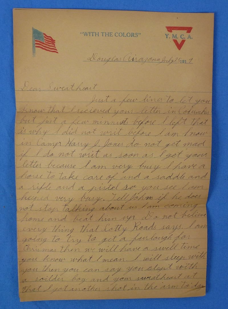 WWI Era Letters from a First Cavalry Regiment Trooper in Arizona — image 4