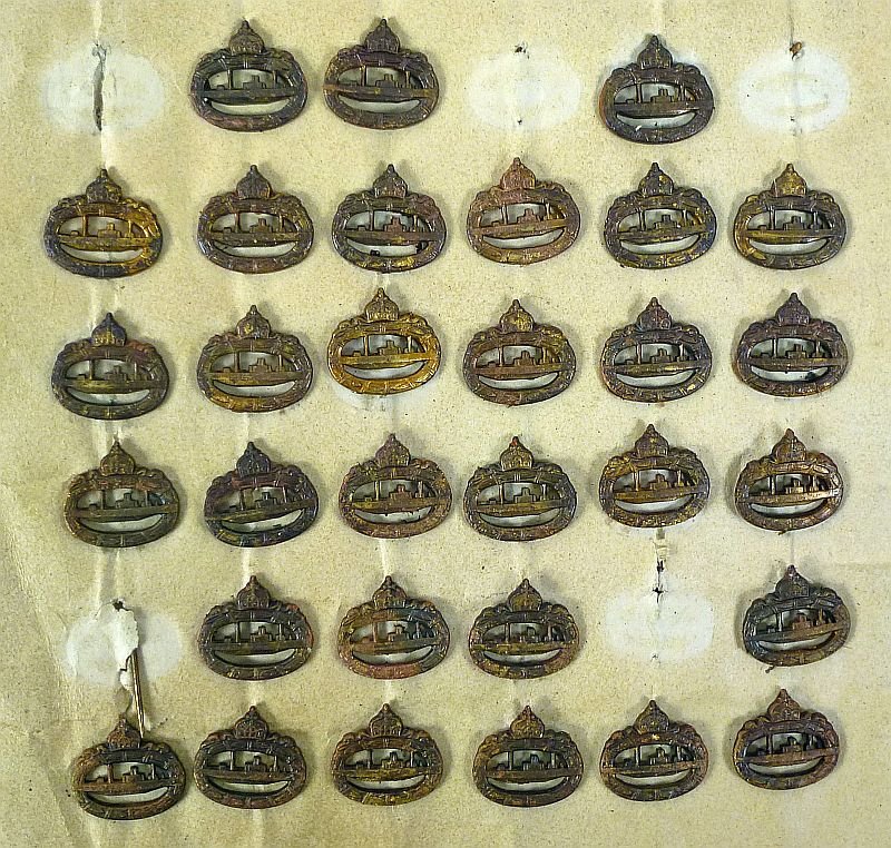 Imperial German Kriegsmarine U-Boat Badge Stickpin from a Retailer Supply Card — image 4