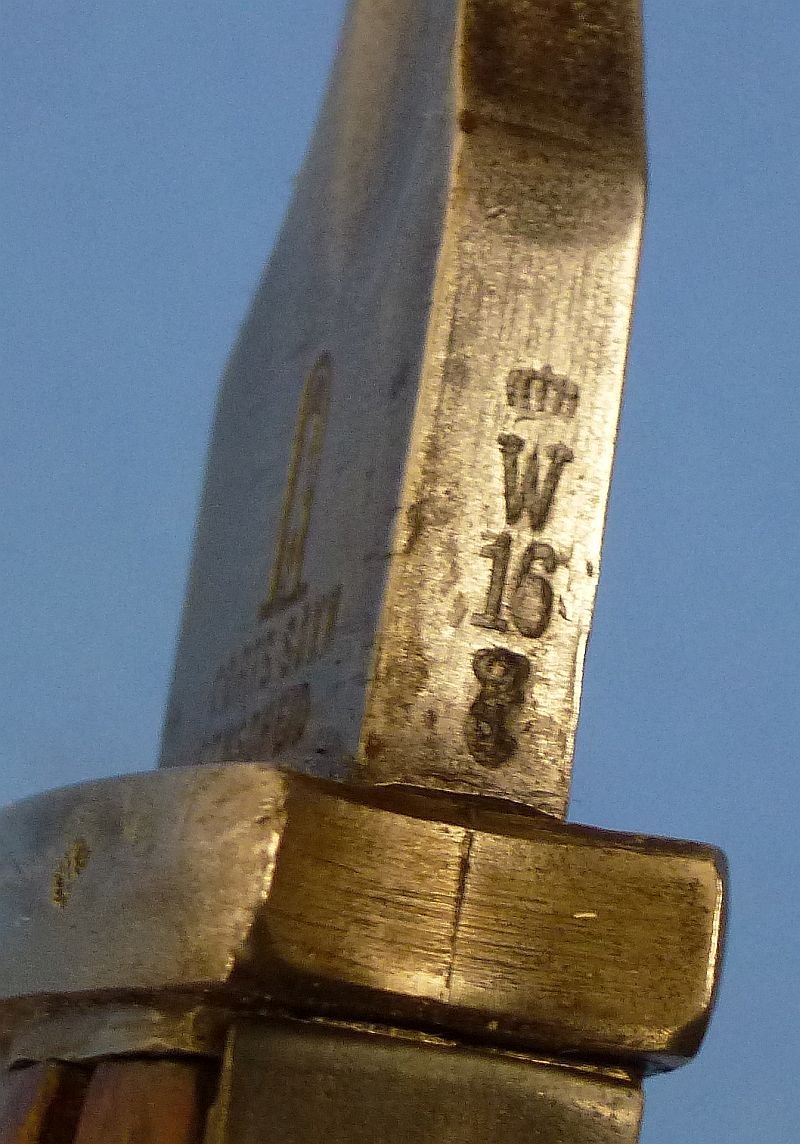 1916 Dated Imperial German Model M1898/05 Butcher Blade Bayonet by Corts Sohn — image 7
