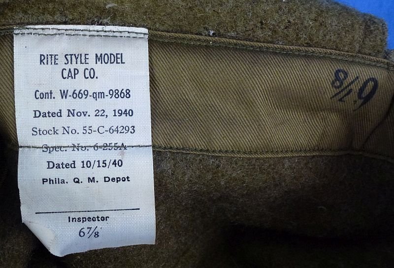 U.S. Army M1937 Winter Field Cap — image 8