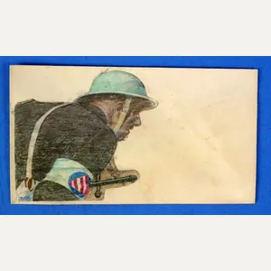 WWII Envelope with Air Raid Warden Drawing