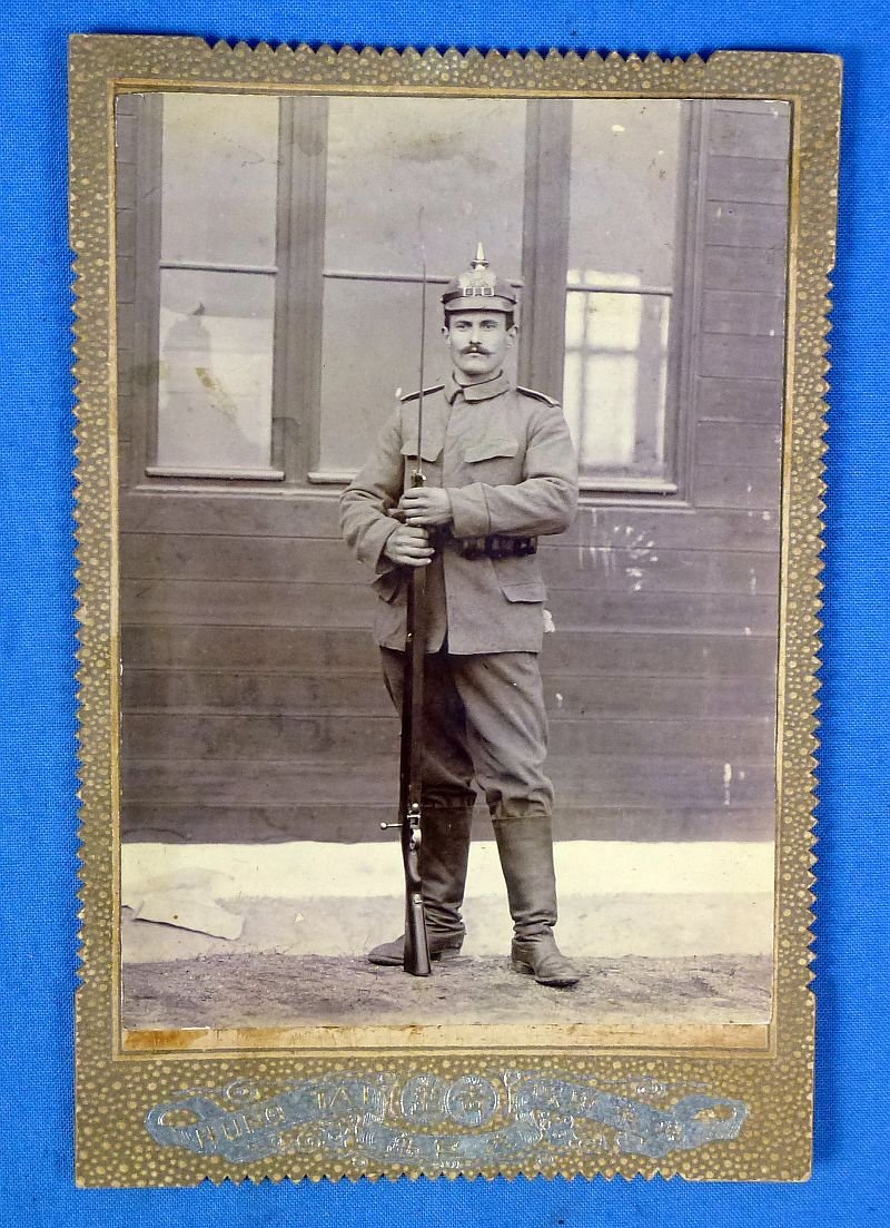 Cabinet Card Photograph of an Imperial German Colonial Service Soldier in China