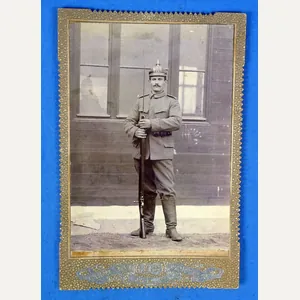 Cabinet Card Photograph of an Imperial German Colonial Service Soldier …