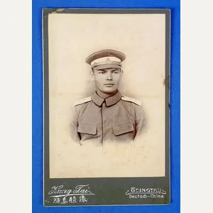 Cabinet Card Photograph of an Imperial German Soldier in China